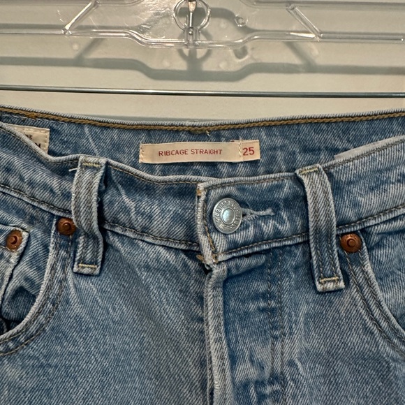 Light Wash Ribcage Straight Jean - Picture 2 of 3